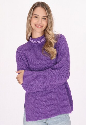 Pull-over MYMO en violet : devant