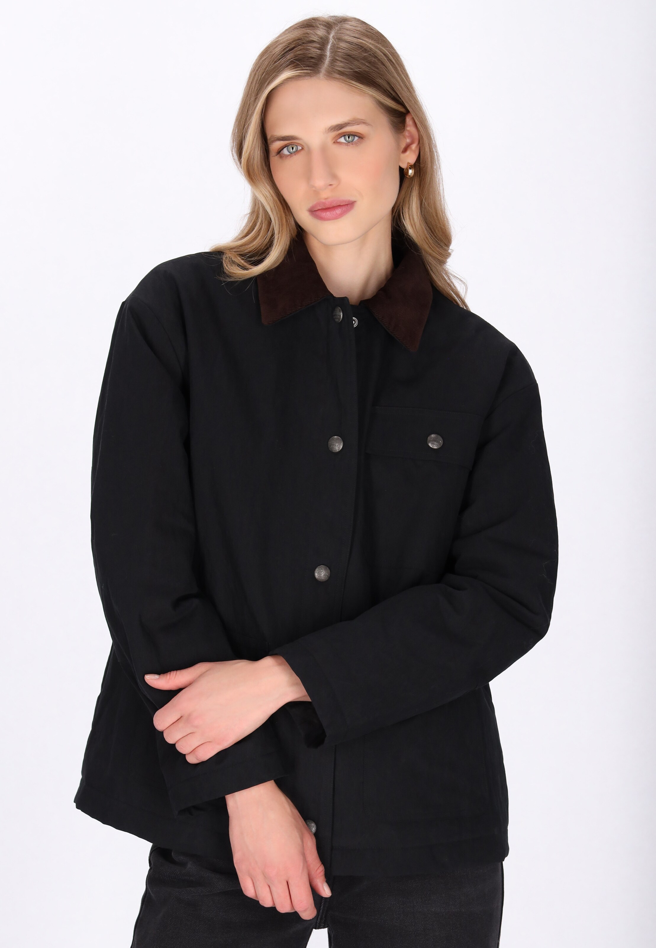 juoda DreiMaster Vintage Demisezoninė striukė: priekis