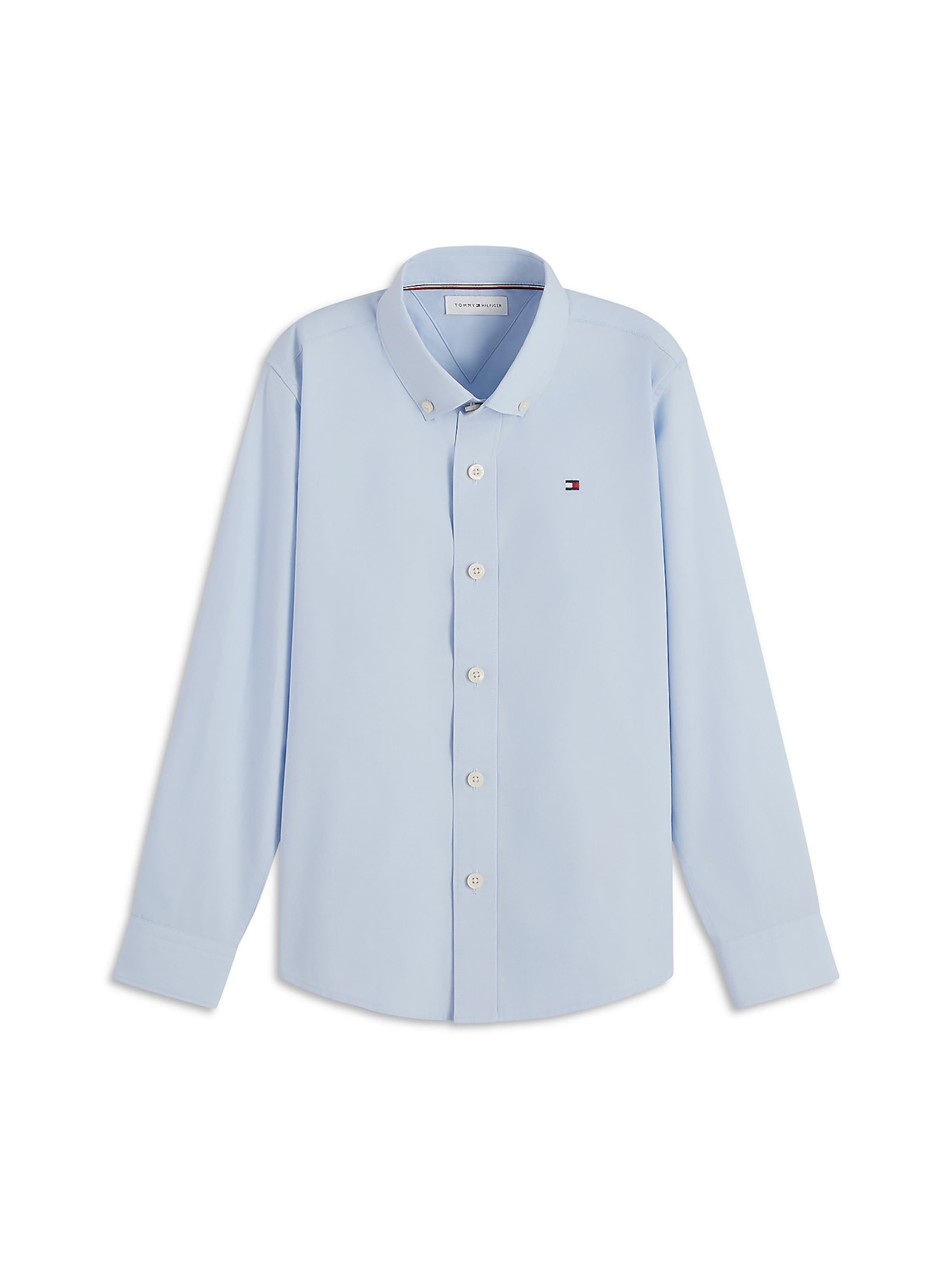 TOMMY HILFIGER Button Up Shirt 'Essential' in Blue: front