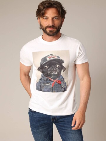 T-Shirt 'PEPERE' Deeluxe en blanc : devant