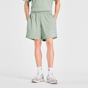 new balance - Loosefit Calças 'Textured Check Short' em verde: frente