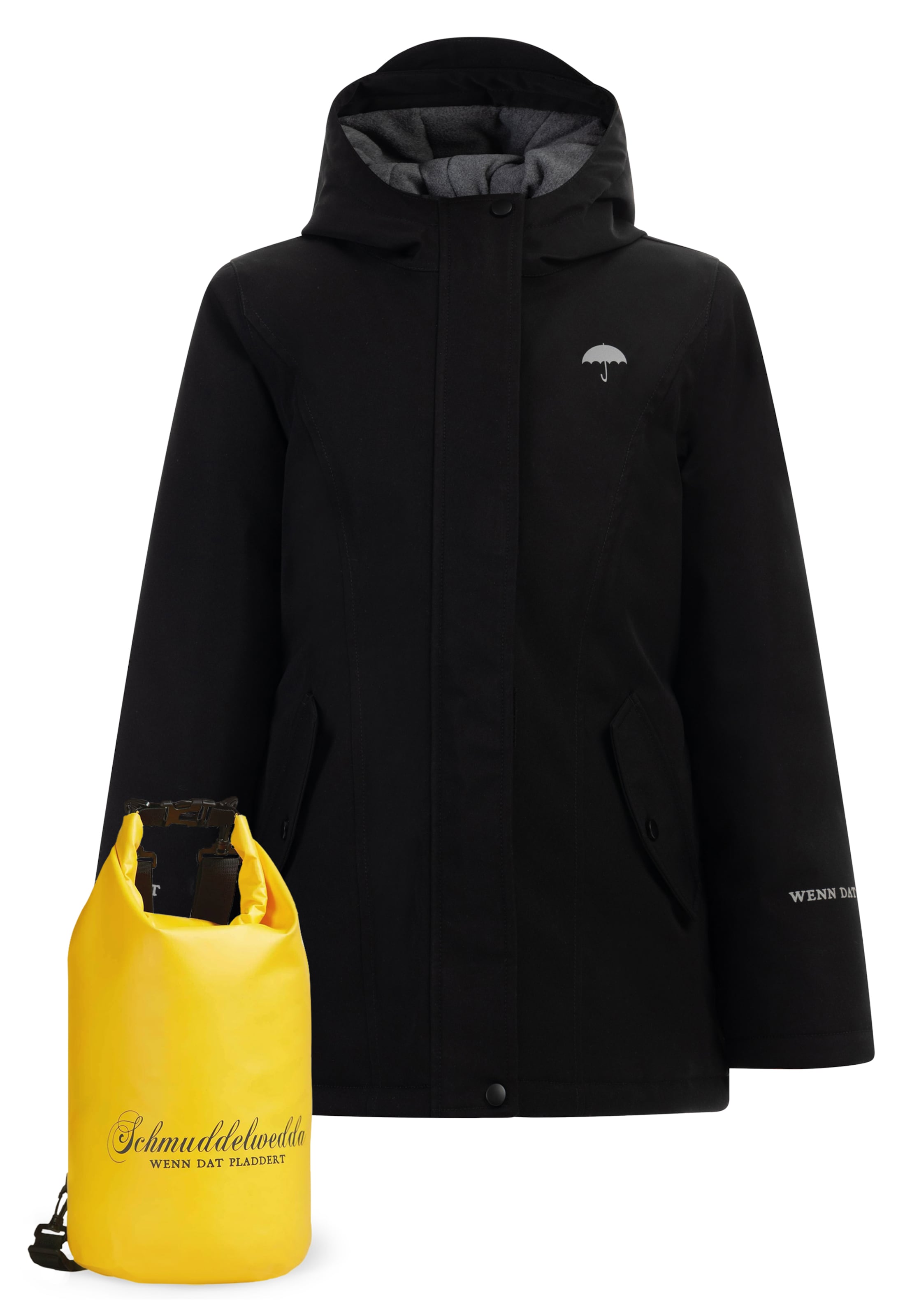 Schmuddelwedda - Chaqueta funcional en negro: frente