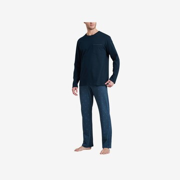 SCHIESSER Long Pajamas in Blue: front