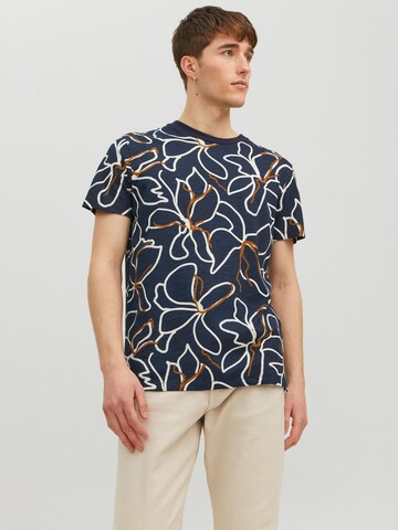 JACK & JONES T-Shirt 'JPRBlaTropic' in Blau: Vorderseite