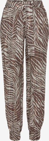 LASCANA Tapered Broek in Bruin: voorkant