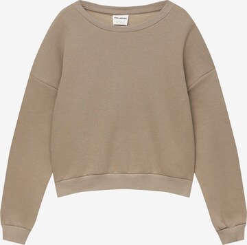 Pull&Bear Sweatshirt in Bruin: voorkant