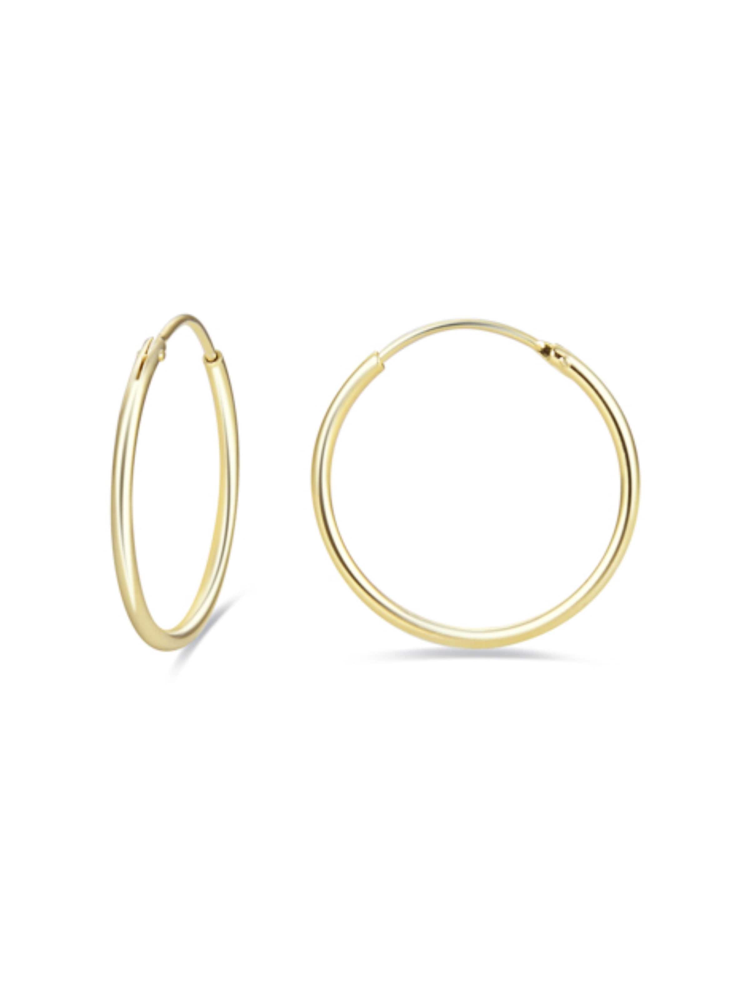 Luxenter Boucles d'oreilles 'Essential' en or, Vue avec produit