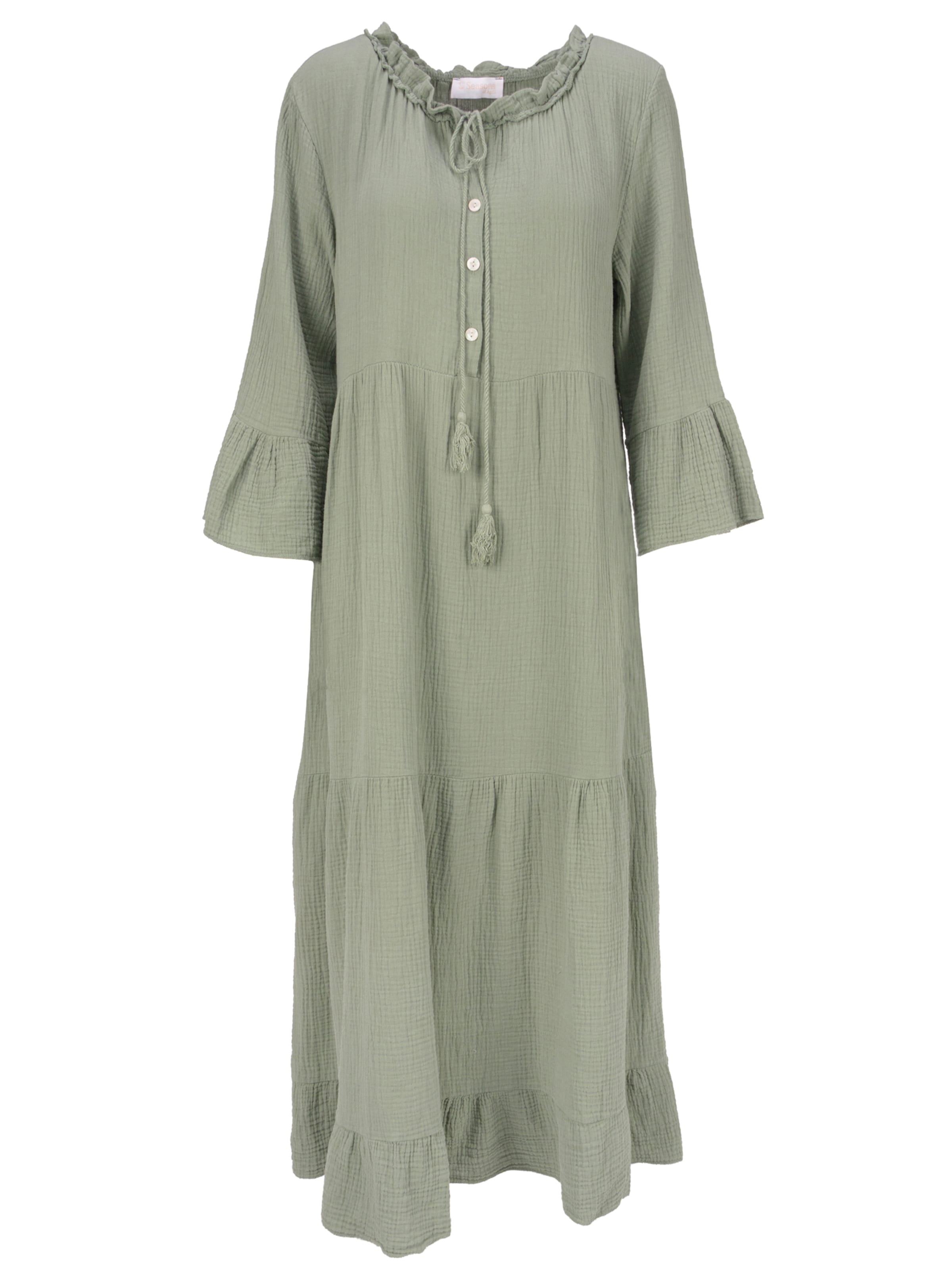 Seasons of April Kleid 'AMARA MUSSELIN ' in Grün: Vorderseite