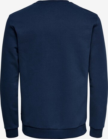 Coupe regular Sweat-shirt 'Ceres' Only & Sons en bleu