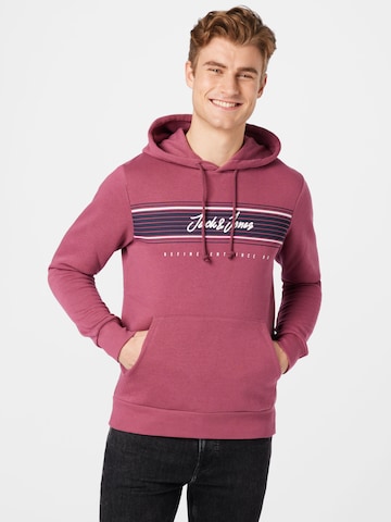 JACK & JONES Sweatshirt 'LEO' in Pink: predná strana
