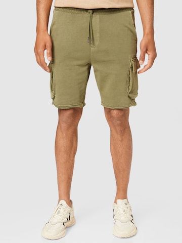 Only & Sons tavaline Klapptaskutega püksid, värv roheline: eest vaates