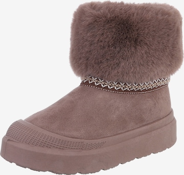 Ital-Design Snow Boots in Brown: front