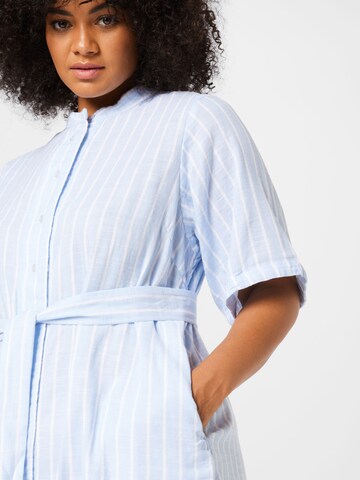 Selected Femme Curve Shirt Dress 'HELINA' in Blue