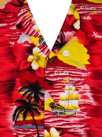 Regular fit Camicia 'Aloha' di KY's in rosso