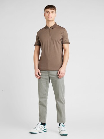 SELECTED HOMME Poloshirt 'FAVE' in Braun