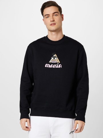 MAKIA Sweatshirt in Zwart: voorkant