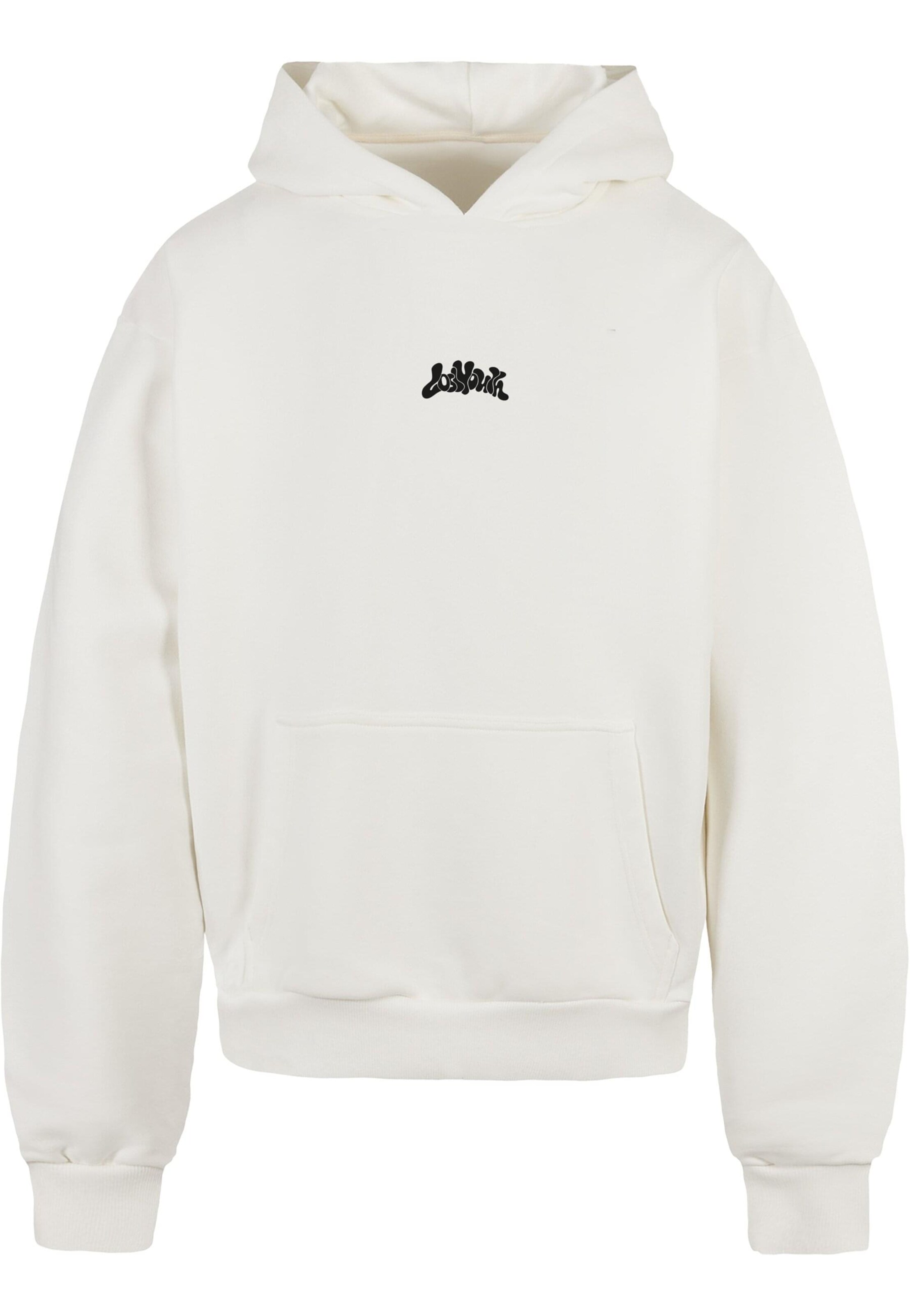 Felpa 'Beautiful Chaos Pink' di Lost Youth in bianco: frontale