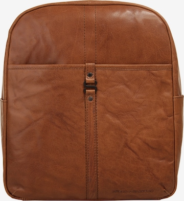 Spikes & Sparrow Rucksack in Braun: Vorderseite