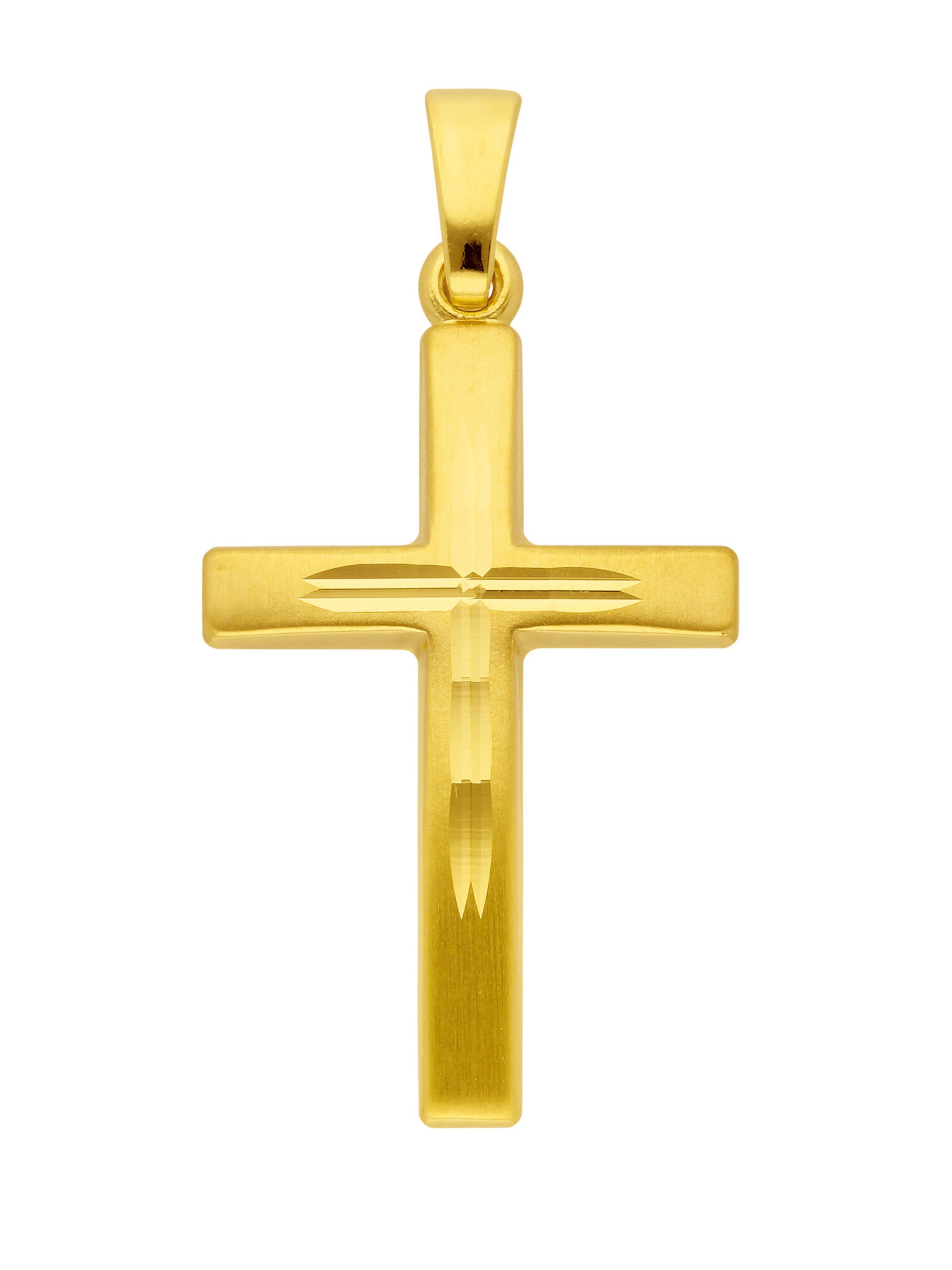 Adelia´s Anhänger 'Kreuz' in Gold: Vorderseite
