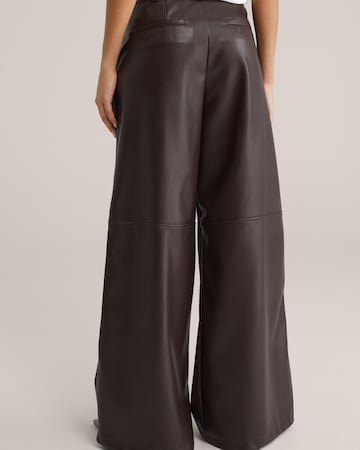 WE Fashion Zvonové kalhoty Kalhoty – hnědá