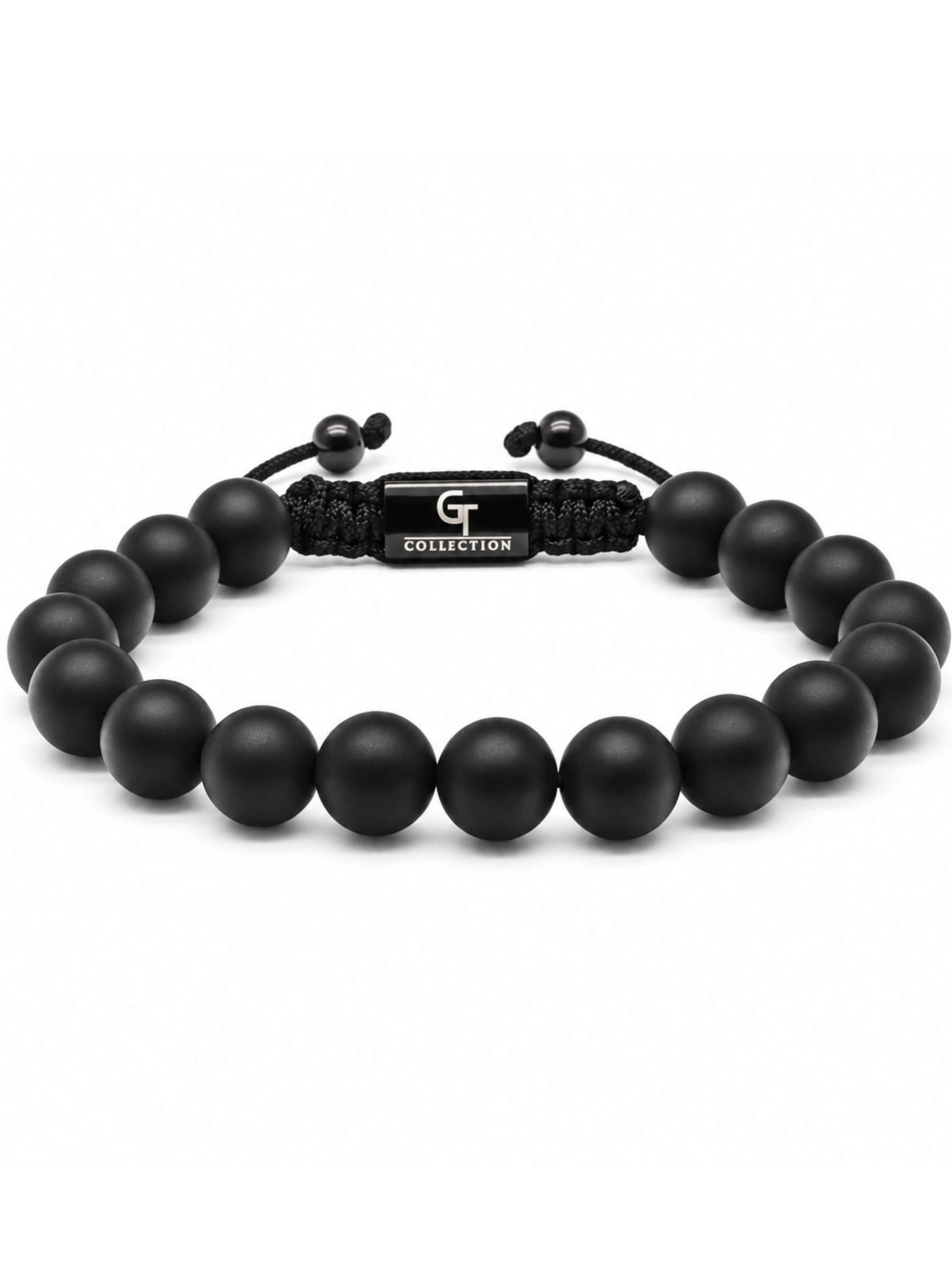 GT Collection Náramek 'Single-Bead' – černá: přední strana