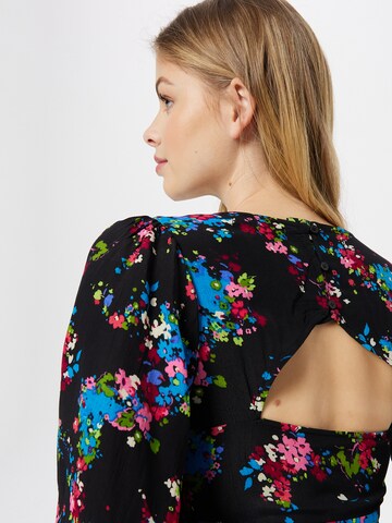 Oasis - Vestido camisero 'Ditsy' en negro