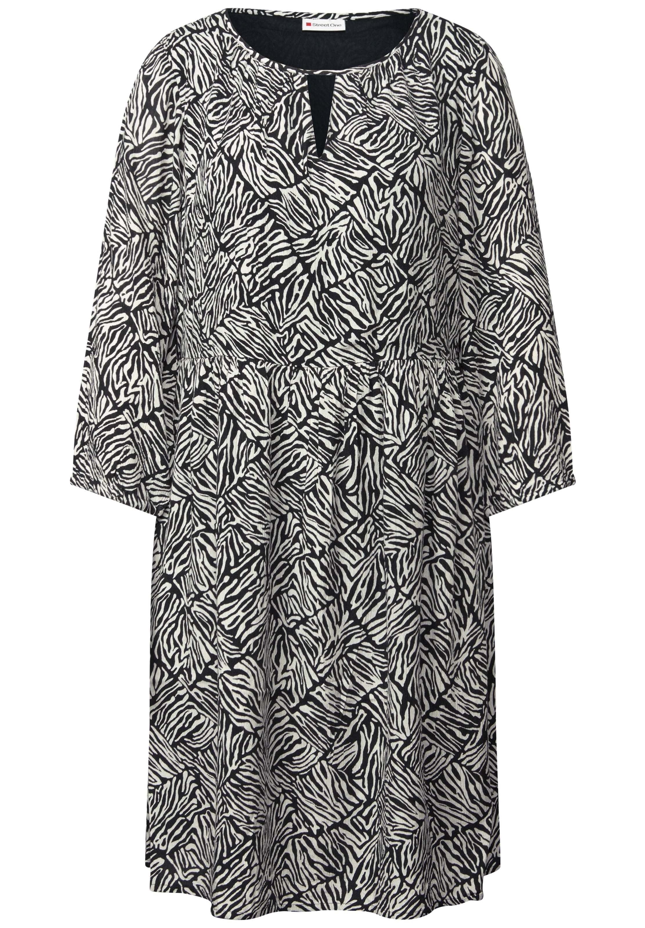 STREET ONE Shirt Dress in Black: front