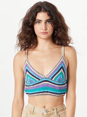 BDG Urban Outfitters Gebreide top in Lila: voorkant