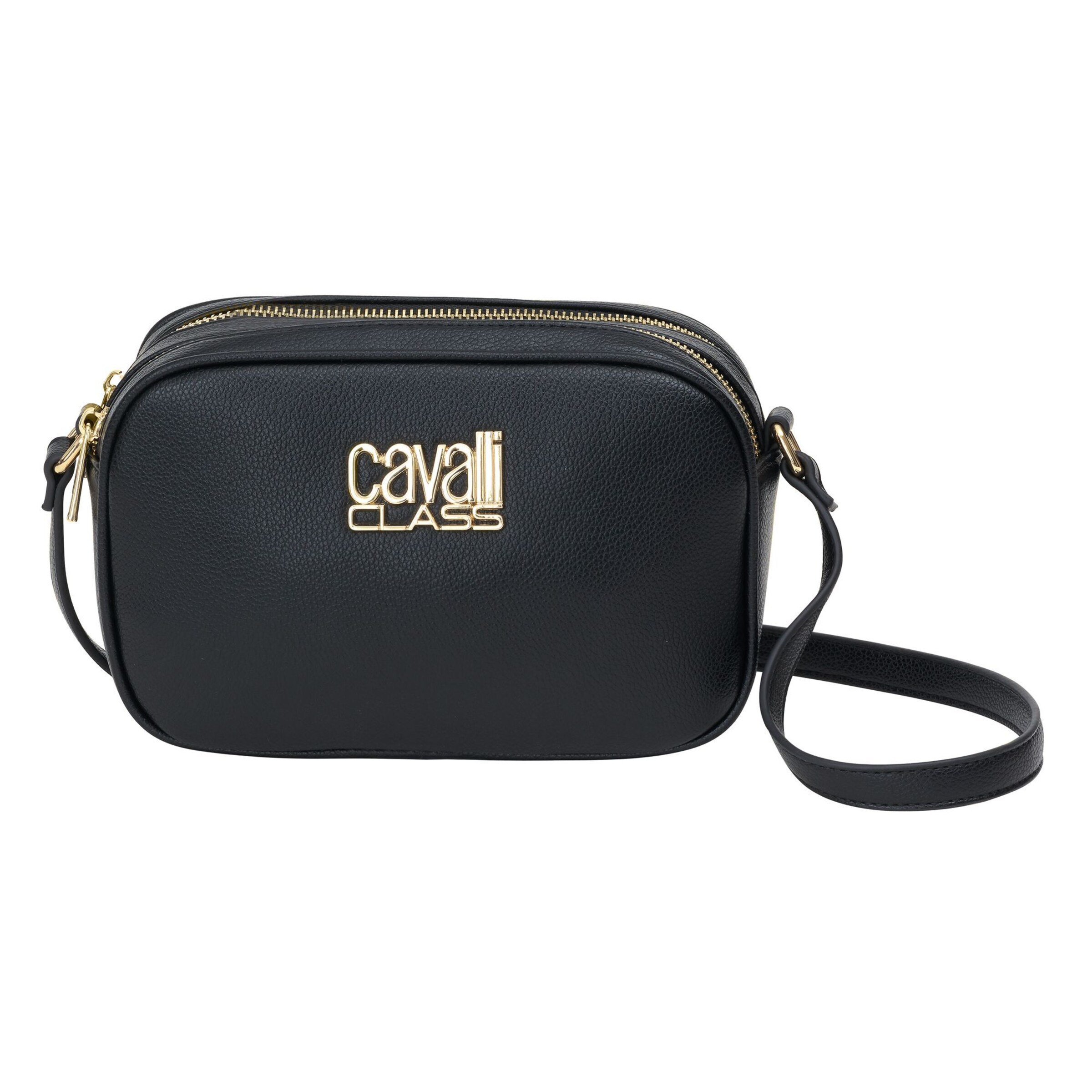 Cavalli Class Crossbody Bag in Black: front