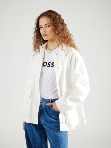 BOSS Between-Season Jacket 'Jokini' in White: front