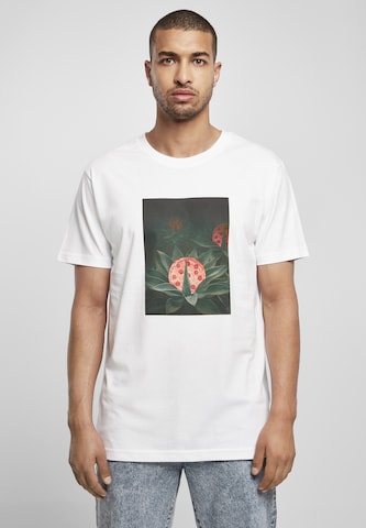 Mister Tee Shirt 'Pizza Plant'' in Wit: voorkant