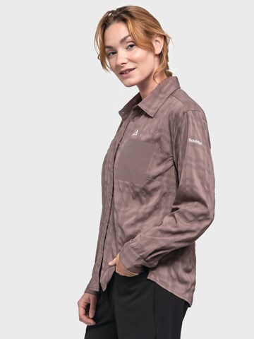 Schöffel Athletic button up shirt ' Bike Blouse Style Jalpuh WMS ' in Purple