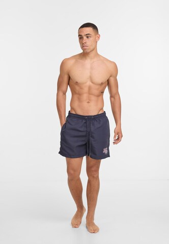 Regular Shorts de bain 'With Love' Lost Youth en bleu