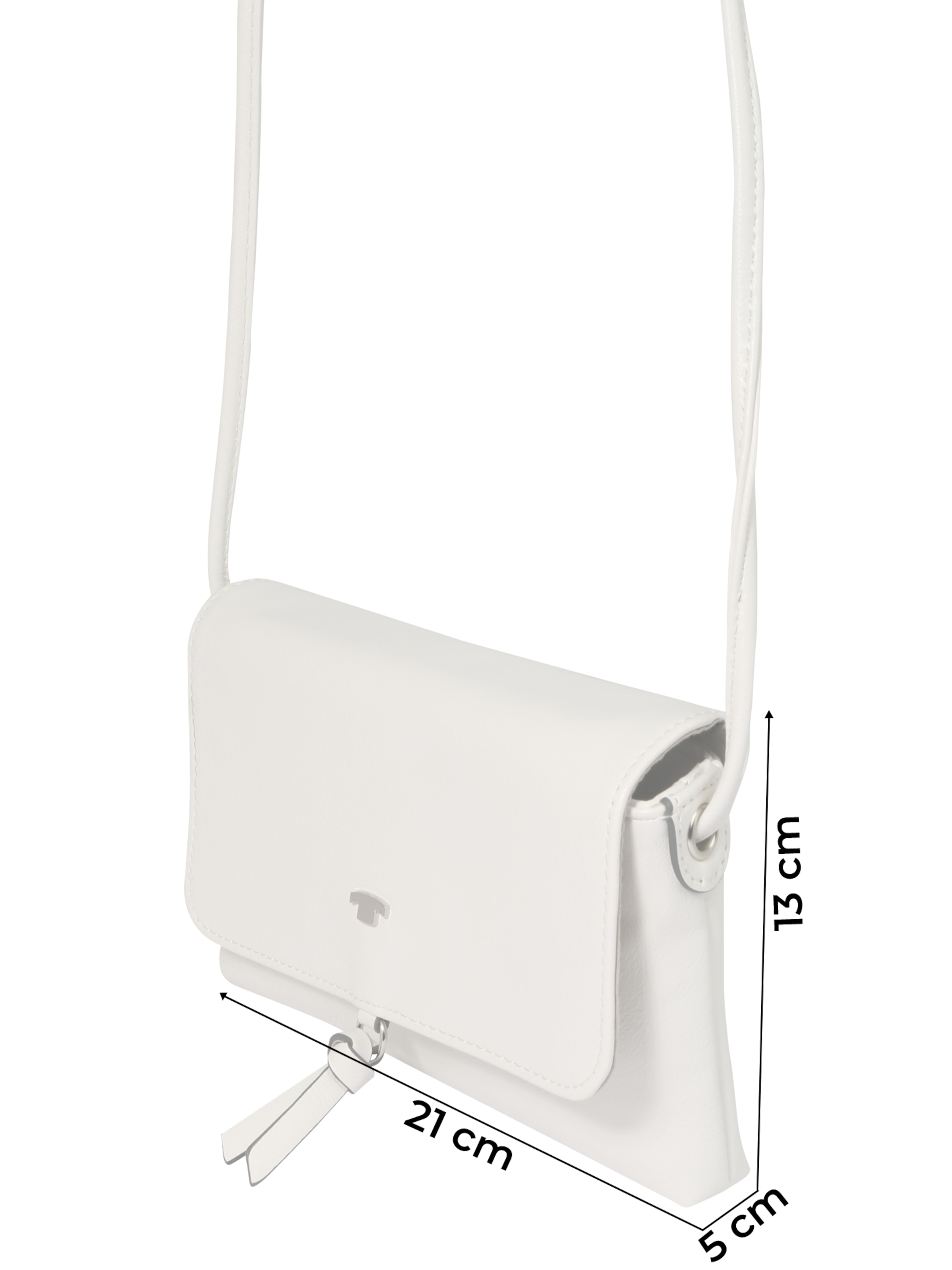 TOM TAILOR Чанта с презрамки 'Luna' в бяло