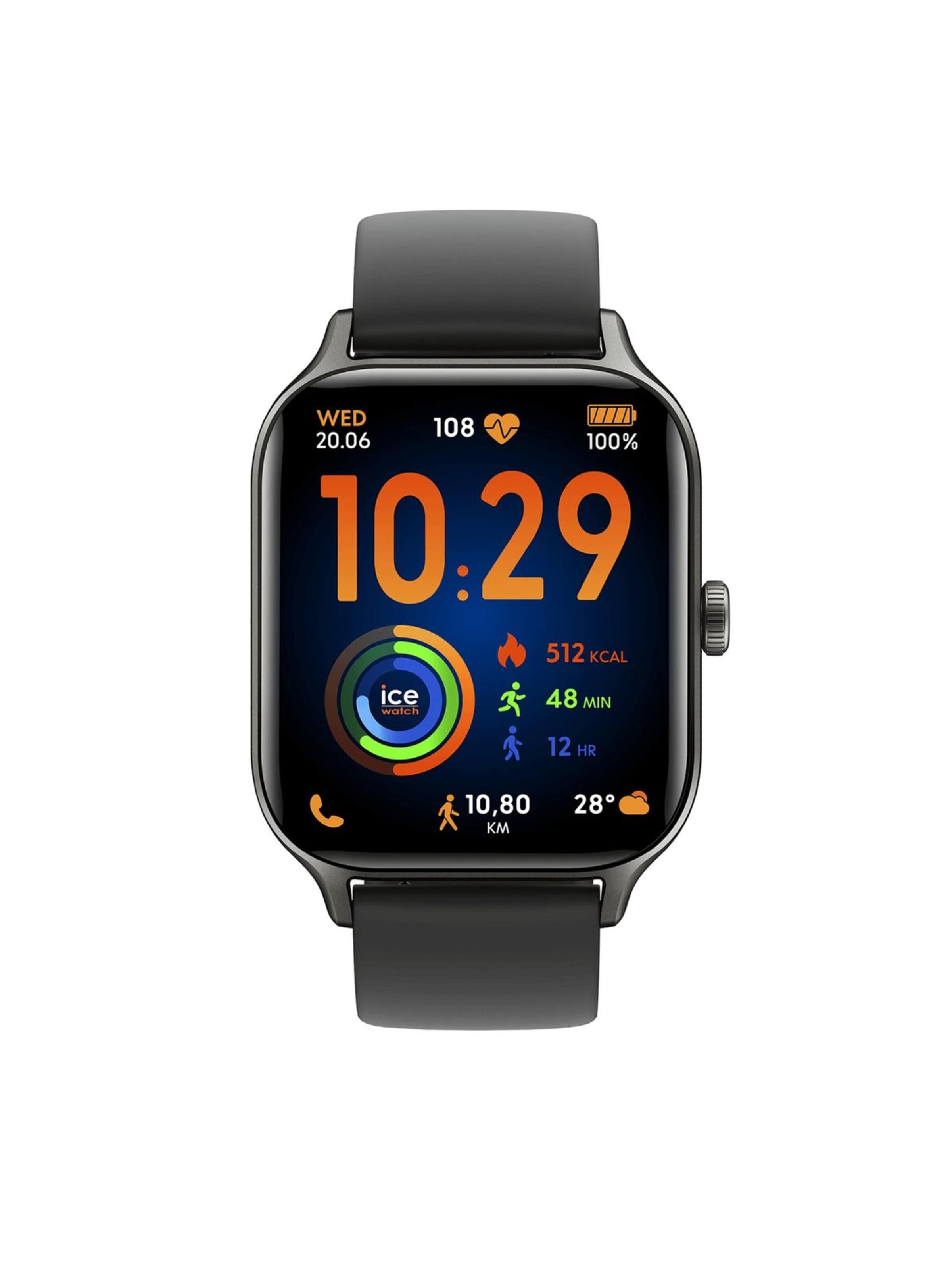 Montre digitale Ice-Watch en noir : devant