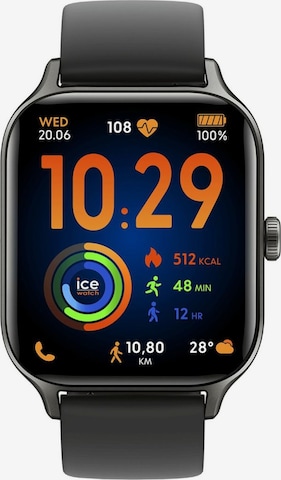 Montre digitale Ice-Watch en noir : devant