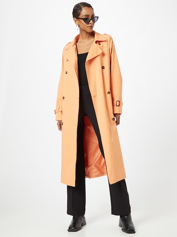 Nasty Gal Between-seasons coat in Orange