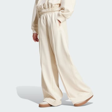 balta ADIDAS ORIGINALS Plačios klešnės Kelnės 'Premium Essentials': priekis