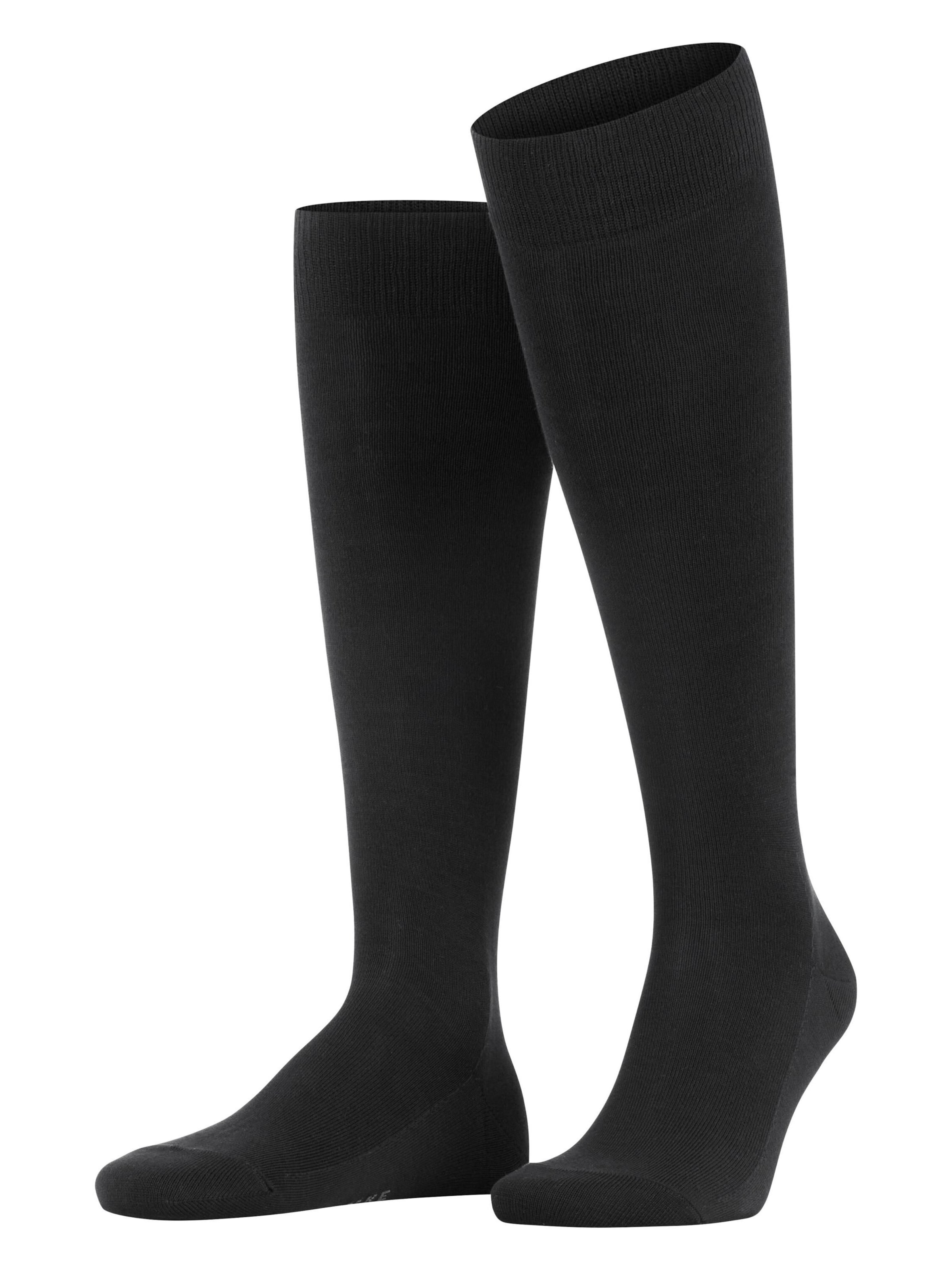 FALKE Knee High Socks 'Family' in Black: front