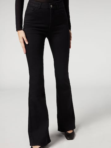 CALZEDONIA Boot cut Jeans in Black