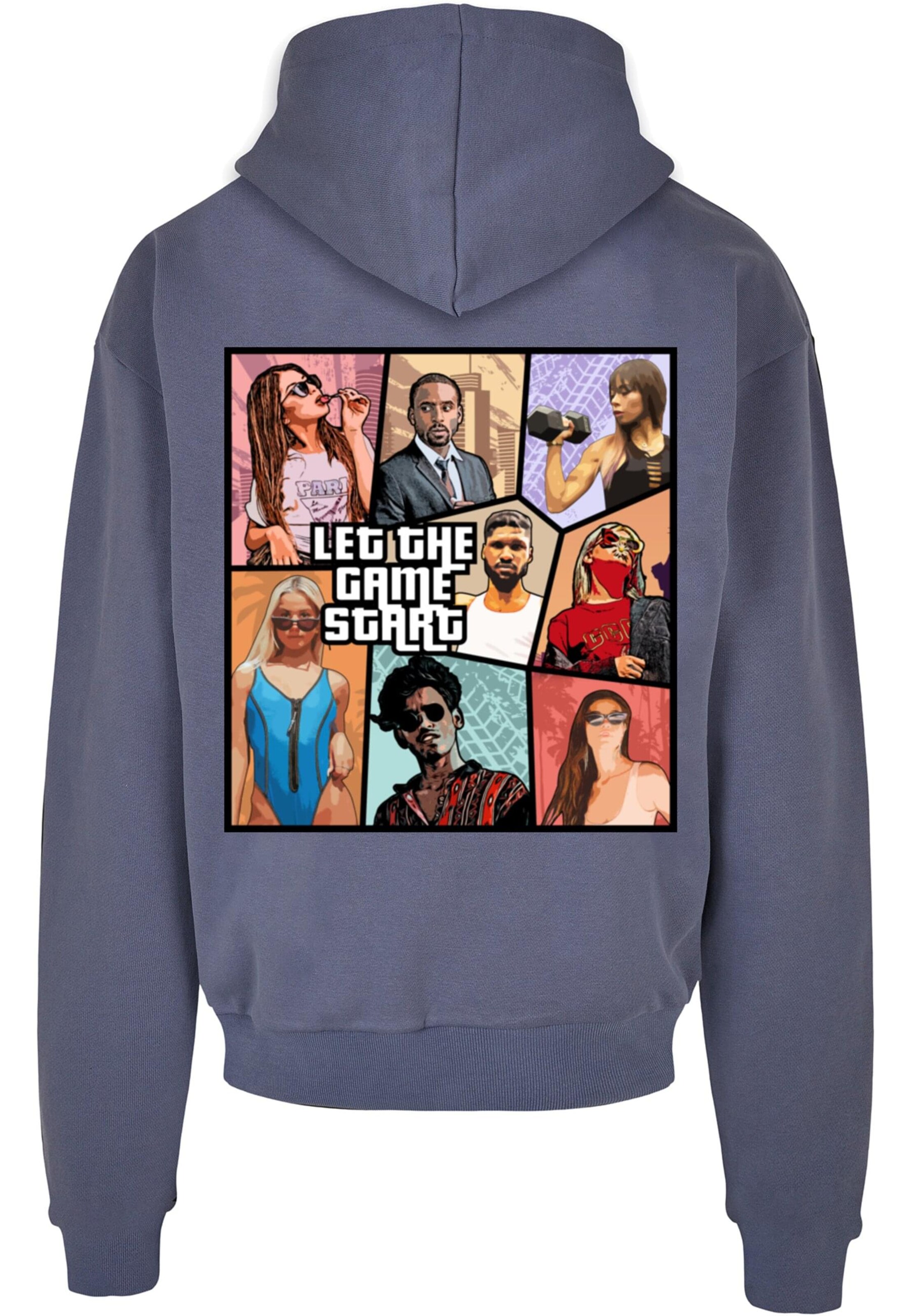 Merchcode Sweatshirt 'Grand Collage' in Blau