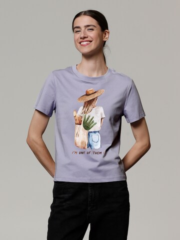 T-shirt Watapparel en violet : devant