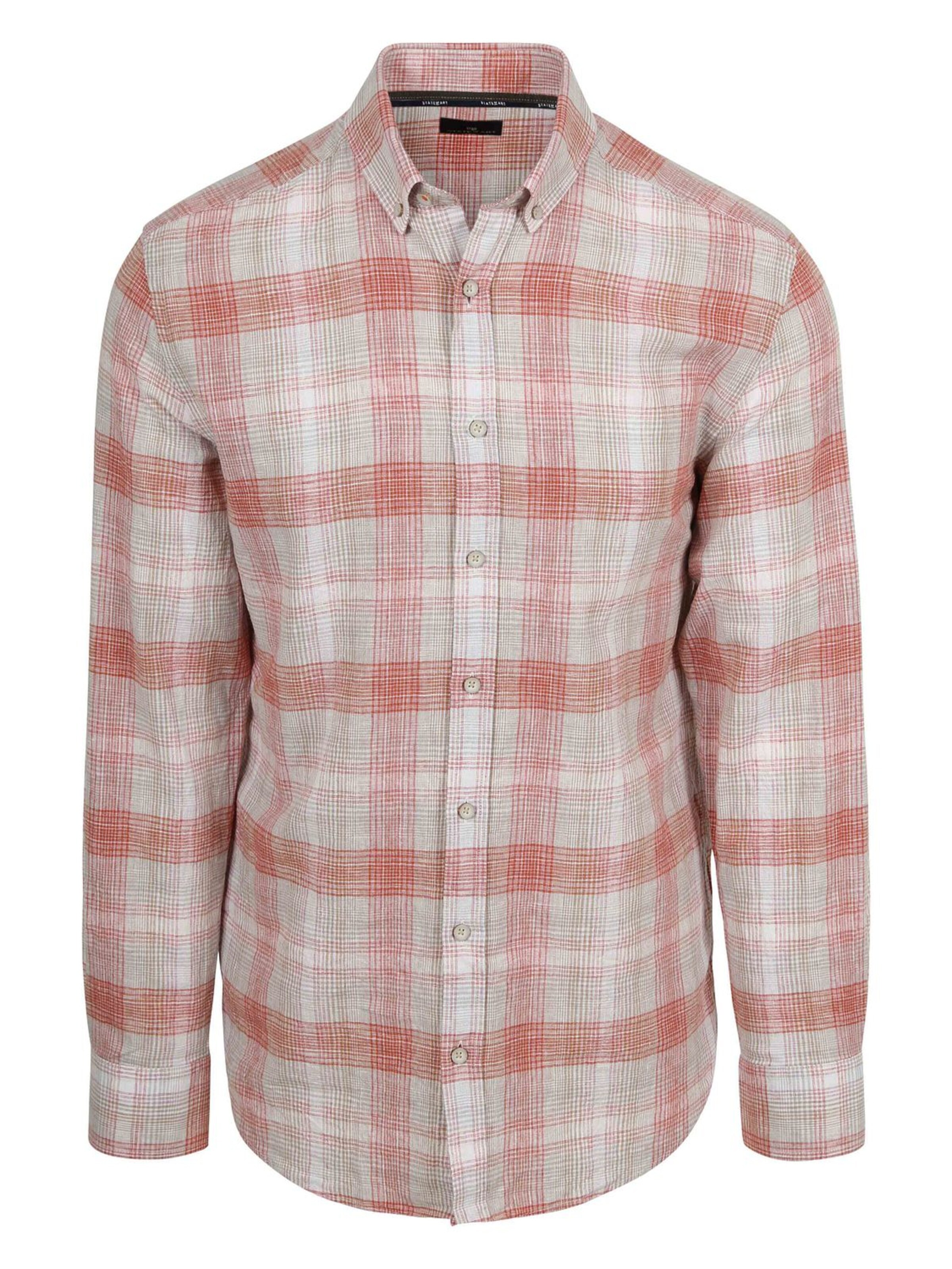 State of Art Regular fit Overhemd in Rood: voorkant