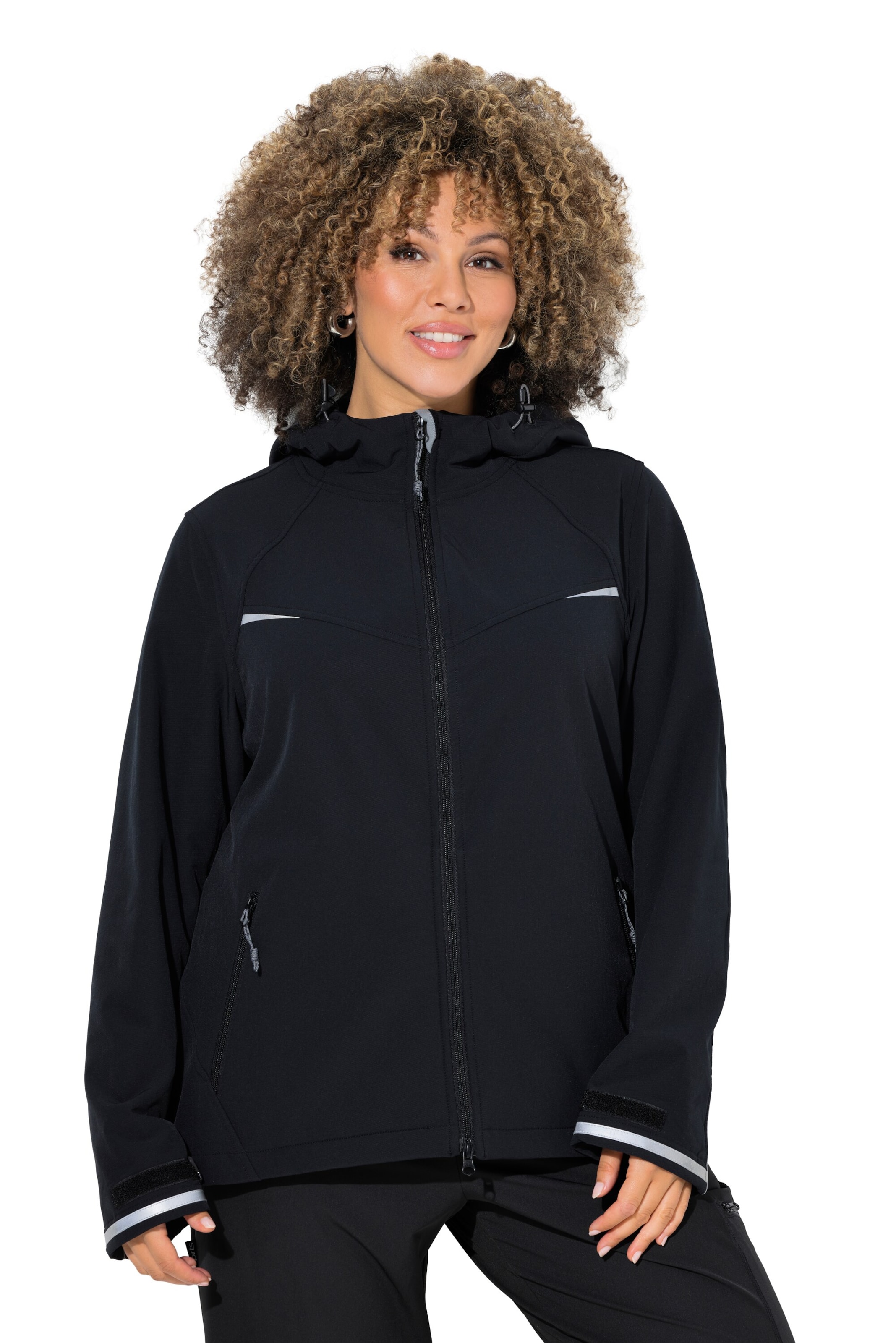 Ulla Popken Functionele jas in Zwart: voorkant