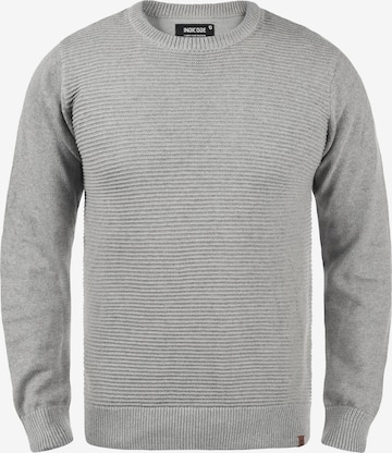 INDICODE JEANS Strickpullover 'Ricardo' in Grau: predná strana