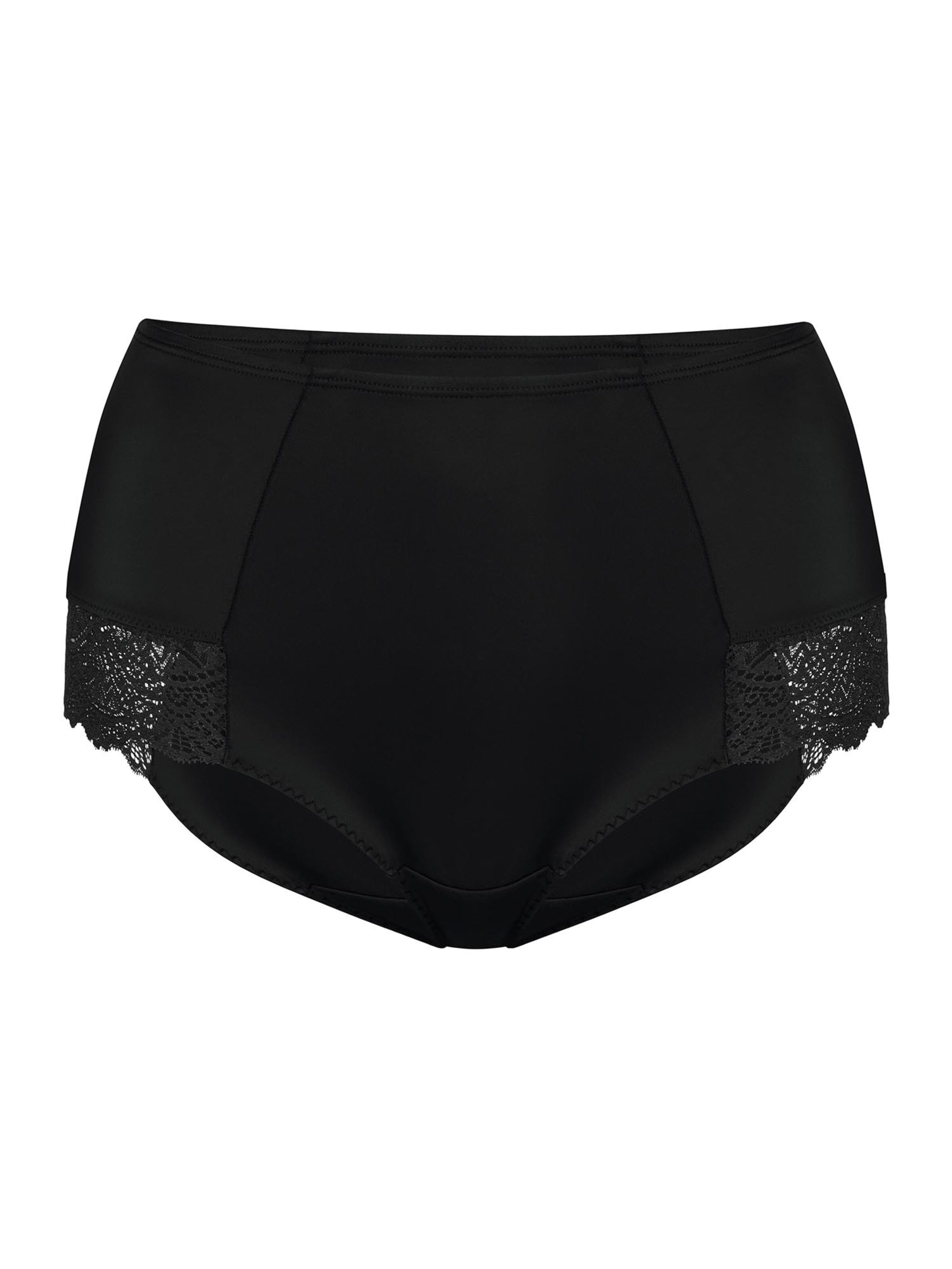 Nur Die Shaping Slip ' Smooth Midwaist Lace Slip Shapewear ' in S in Black, Item view