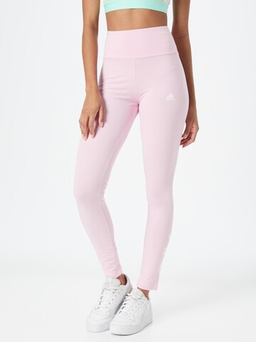 ADIDAS SPORTSWEAR - Skinny Pantalón deportivo 'Essentials' en rosa: frente