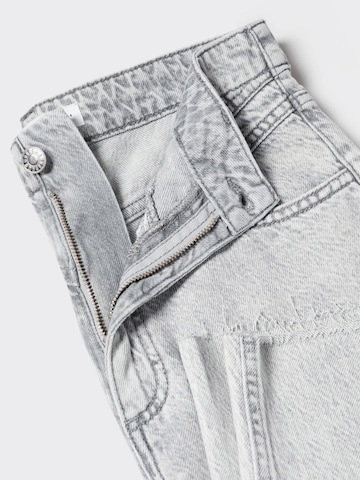 MANGO Wide Leg Jeans 'Bohemian' in Grau