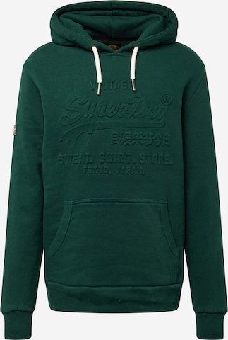 Sweat-shirt 'Vintage' Superdry en vert : devant