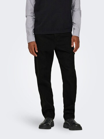 regular Jeans 'ONSEdge' di Only & Sons in nero: frontale